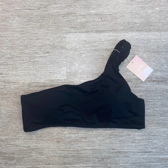 NWT Andie Swim The Wyndwood Top Size XL Black One Shoulder - Picture 4 of 7